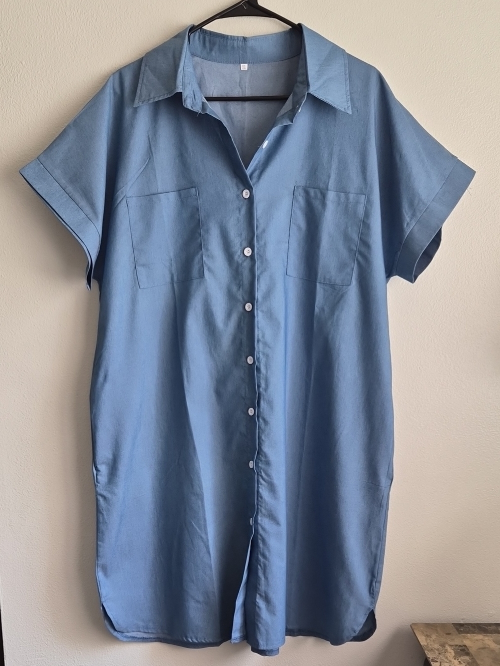 Blue Denim Dress With Hidden Pockets Size 3XL